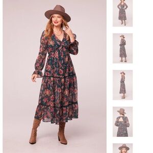 Band of the free paisley midi dress